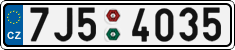 License plate of the Czech Republic, Cars (2001)