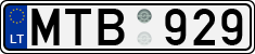 License plate of Lithuania, Cars