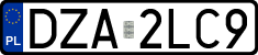 License plates of Poland, Regular car plates