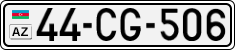 License plate of Azerbaijan, Cars