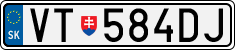 License plate of Slovakia, Cars