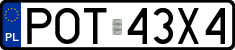 License plates of Poland, Regular car plates