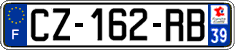 French license plate, SIV (ordinary)