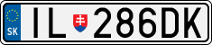 License plate of Slovakia, Cars