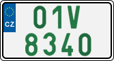 License plate of the Czech Republic, Oldtimers (2001)