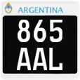 License plate of Argentina, Motorcycles (1995, 123 ABC)