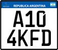 License plate of Argentina, Motorcycles (Mercosur, A123BCD)