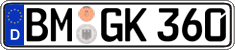 German license plate, Regular plates