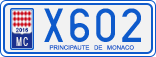 License plate of Monaco, Cars