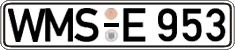 German license plate, Regular plates