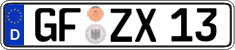 German license plate, Regular plates
