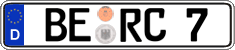 German license plate, Regular plates