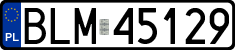 License plates of Poland, Regular car plates