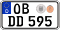 German license plate, Regular plates