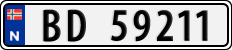 License plate of Norway, Cars