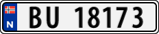 License plate of Norway, Cars