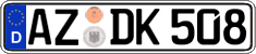 German license plate, Regular plates