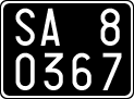 License plate of Italy, Cars (1927 year series)
