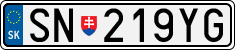 License plate of Slovakia, Cars