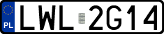 License plates of Poland, Regular car plates
