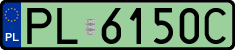 License plates of Poland, Electric vehicles