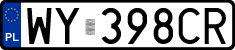 License plates of Poland, Regular car plates