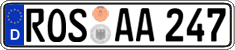 German license plate, Regular plates
