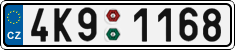 License plate of the Czech Republic, Cars (2001)