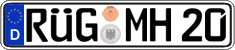 German license plate, Regular plates