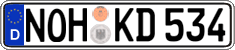 German license plate, Regular plates