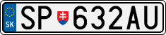 License plate of Slovakia, Cars