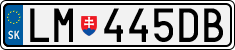 License plate of Slovakia, Cars