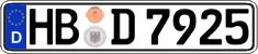 German license plate, Regular plates