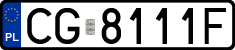 License plates of Poland, Regular car plates