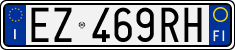 License plate of Italy, Cars (1994 year series)