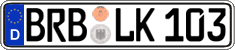 German license plate, Regular plates