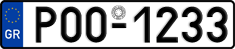 License plate of Greece, Cars