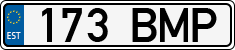 License plate of Estonia, Regular car plates