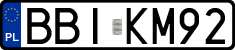 License plates of Poland, Regular car plates