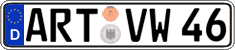 German license plate, Regular plates