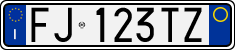 License plate of Italy, Cars (1994 year series)