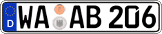 German license plate, Regular plates