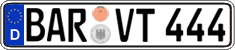 German license plate, Regular plates