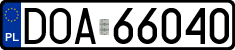License plates of Poland, Regular car plates