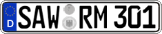 German license plate, Regular plates