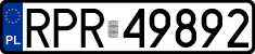 License plates of Poland, Regular car plates