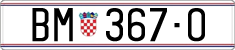 License plate of Croatia, Regular plates