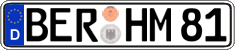 German license plate, Regular plates