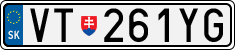 License plate of Slovakia, Cars
