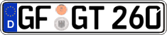 German license plate, Regular plates